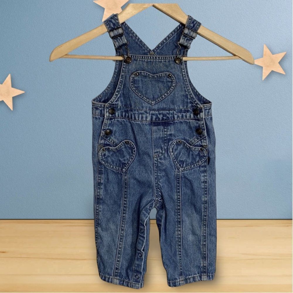 THE CHILDRENS PLACE Heart Pocket Denim Overalls - Picture 5 of 6